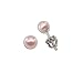 Sterling Silver 4mm Cultured Pink Pearl Earrings with Screw Backs