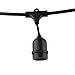 48 FT Weatherproof Outdoor String Lights - 15 Hanging Sockets - Perfect Patio Lights - Commercial Grade - Bulbs NOT Included
