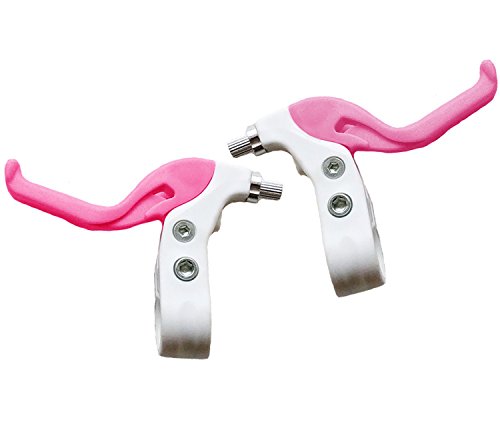 TOPCABIN 2 PCS Children Bicycle Brake Lever Handlebar Brakes For Children Bike (Pink)