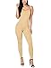 Amilia Womens Spaghetti Strap Bodycon Tank One Piece Jumpsuits Rompers Playsuit (S, Khaki)