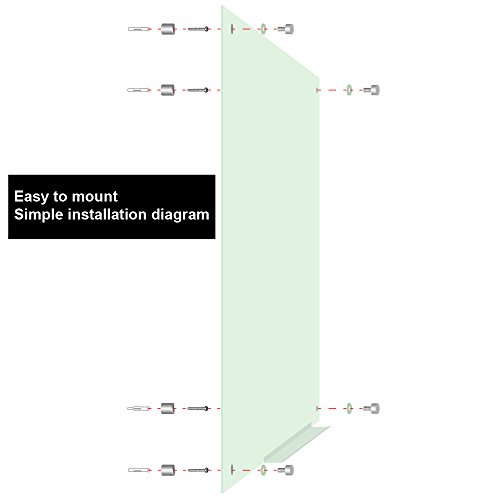 Lockways Glass Board Mounting Parts Kit - 4 Pack Includes Mounts, Screws, and Wall Anchors - Thumbnail 3