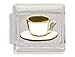 Coffee Cup Italian Charm Bracelet Link