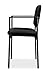 HON Scatter Office Chairs for Guests, Lobby, Offices, Fabric Stackable Chairs with Arms, Comfy Desk Seating, Black