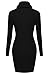 ACEVOG Women Long Sleeve High Turtle Neck Knit Stretchable Slim Fit Sweater Dress