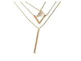 Women Retro Wedding Jewelry Triangular Tassels Geometry Multilayer Pendant Chian Bar Alloy Sweater Necklace