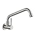 Siderit Modern Swivel Wall Mounted SUS304 Stainless Steel Water Tap Basin Kitchen Sink Faucet Lead Free, Brushed