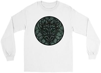 Death By Design Dragon Stone T-Shirt Mens Long Sleeve Tee White XL