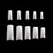 VIVACE Natural Royal Salon 500 Artificial Fake False Gel Nail Tips, 10 Sizes With Clear Plastic Case for Nail Salon Nail shop