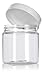 4 oz Clear PET Plastic Jar with White Foam Lined Lid (12 Pack) Refillable Empty Storage Containers
