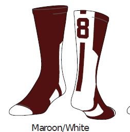 全ての Athletic Jersey Numberソックスすべてのスポーツサッカー 野球 ソフトボール バレーボール ラクロス バスケットボール など 1 Sock B01e0mhmg8 Small Maroon White 6 Maroon White 6 Small 公式 Celebration Fl Us