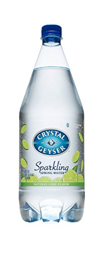 Crystal Geyser Sparkling Spring Water, Lime, 1.25 Liter (Pack of 12)