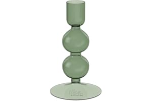 like. by Villeroy & Boch - Like Home Sage Candleholder, Elegant Glass Candleholder for Taper Candles, Home Decoration, Modern Design,Borosilicate Glass, Green