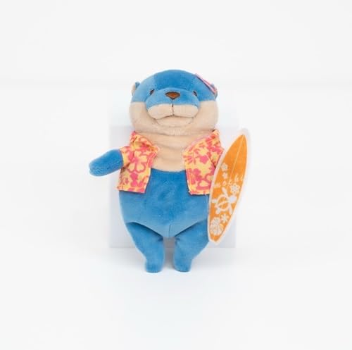 モリサカグローバル もちかわうそサーファー 青 mini 7×5×13cm カワウソ ぬいぐるみ 海 夏 アロハ サーフィン ぬい撮り 癒し もちもち手触り かわいい 動物 もちシリーズ