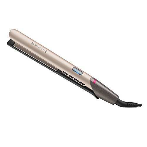 Remington S8A900 Pro 1â€ Flat Iron with Color Care Heat Control Sensing Technology and Ceramic Color-Lock Coated Plates, Straighten Color Treated Hair While Protecting from Damage and Fading