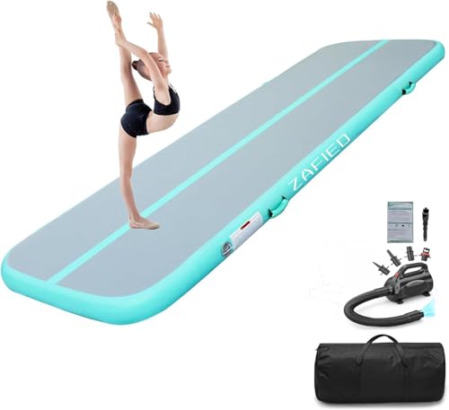 Air Matte Track, Gymnastikmatte 3/4/5/6m Turnmatte Aufblasbar Tumbling Matten mit Pumpe Trainingsmatte Fitnessmatte Yogamatte für Zuhause Outdoor