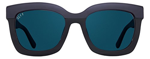 DIFFCarson Designer Square Oversized Sunglasses Women UV400 Polarized Protection, Black Extra large trendy 2023 frames