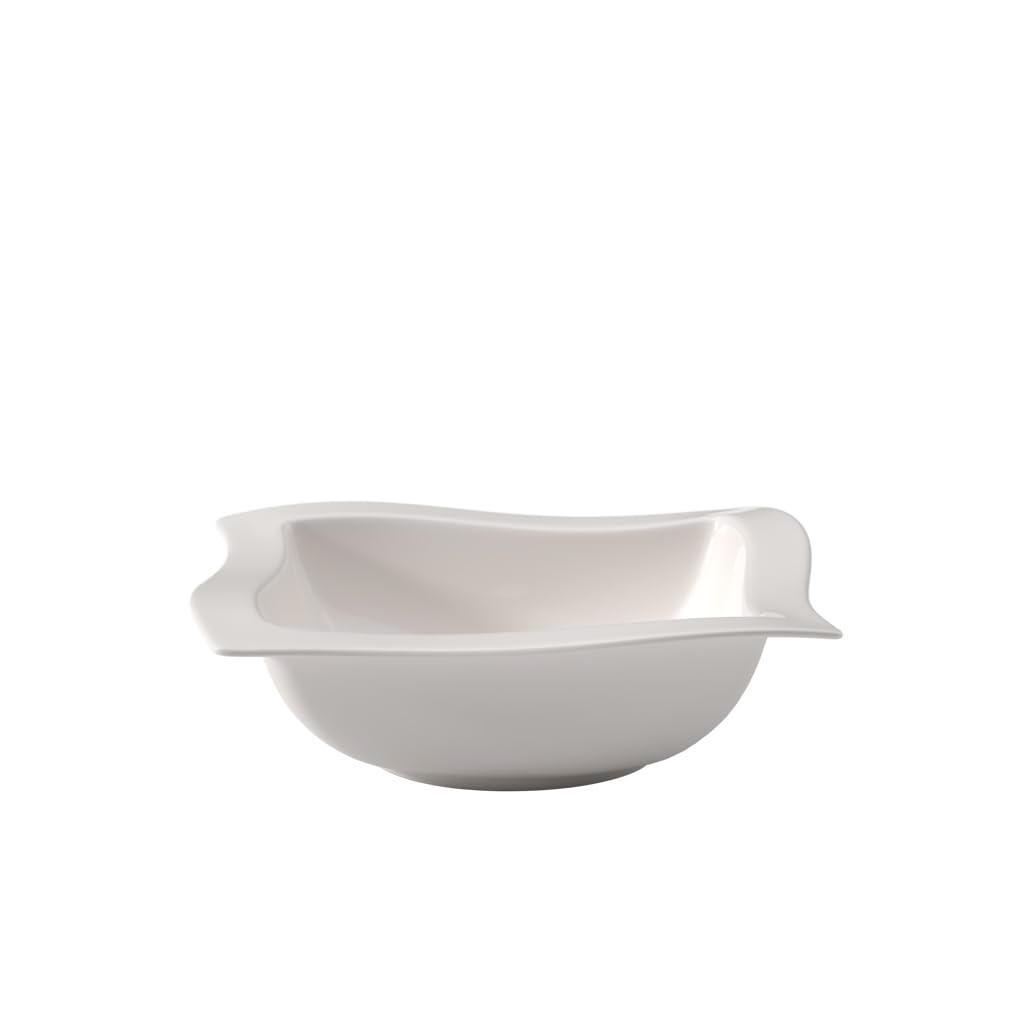 Villeroy & Boch - NewWave Dish, bowl for salads and side dishes, square shape, premium porcelain, dishwasher and microwave safe, white, 25 cm — image 1