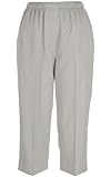 Alia Women's Microfiber Twill Mock Fly Pull-On Capri