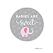 Andaz Press Pink Girl Elephant Baby Shower Collection, Cupcake Topper DIY Party Favors Kit, Babies are Sweet! It's a Pink Girl!, 20-Pack