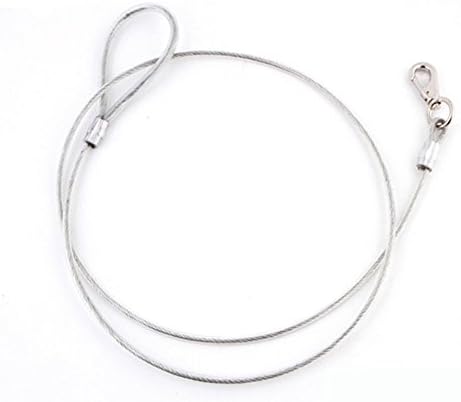 Pet Heavy Duty Chew-Proof Steel Wire Dog Leash Training Lead for Dogs (0.39" x 27.55")