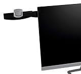 3M Monitor Mount Document Clip, Mounts Right or Left with Command Adhesive, Swings Forward and Back for Easy Viewing and Storage, 30 Sheet Capacity, Black (DH240MB)