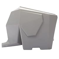 WOOD MEETS COLOR Kitchen Drain Device Functional Elephant Container Box, Cutlery Drainer and Cosmetic Storage (Grey-1 Pack)