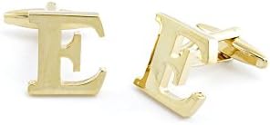 10 Pairs Men Boy Jewelry Cufflinks Cuff Links Party Favors Gift Wedding 16773 Golden Letter E