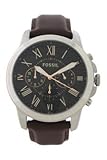 Fossil Fs4813p Grant Chronograph Brown Leather Watch Watch For Men