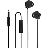 Ururtm Sleeping Headphones Earphones, Soft Comfortable Silicone Noise Isolating Earbuds with Mic Earplugs for Nighttime, Insomnia, Travel, Sport, Meditation & Relaxation (Black)