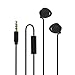 Ururtm Sleeping Headphones Earphones, Soft Comfortable Silicone Noise Isolating Earbuds with Mic Earplugs for Nighttime,Travel, Sport, Meditation & Relaxation (Black)