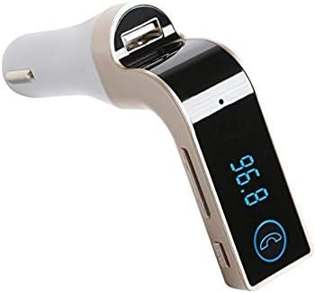 Frizzer MV86 Bluetooth Transmitter in-Car FM Adapter Kit with Tf Card U-Disk Reading Compatible with All iOS & Android Smartphone Device (Random Colour)