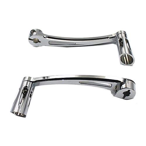 2X Chrome CNC Heel Toe Shift Lever W/Shifter Peg For Harley Electra Glide Fatboy Softail FLHR FLHX Motorcycle
