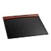 Rolodex Wood and Faux Leather Desk Pad, Mahogany and Black (81769)