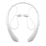 YINENN 760 Bluetooth Headphones Wireless Headsets With Sports Neckband And Microphone-White