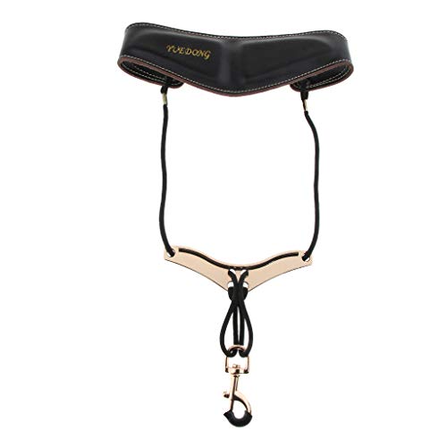 image for Baosity Adjustable Leather Sax Shoulder Belt Neck Strap for Saxophone 