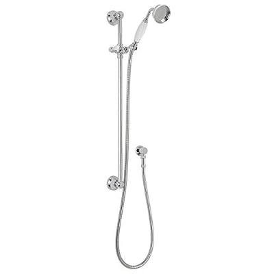 Hudson Reed Traditional Slider Rail Kit with Handset & Round Elbow In Chrome Finish