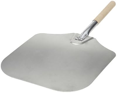 Kitchen Supply 14-Inch x 16-Inch Aluminum Pizza Peel with Wood Handle, Pack of 2