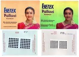 Eyetex Pallavi Black Bindi - Pack of 10