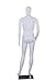 Male Full Body Durable Plastic Abstract Egg Head Mannequin with Movable Head White (SM1 WHT)