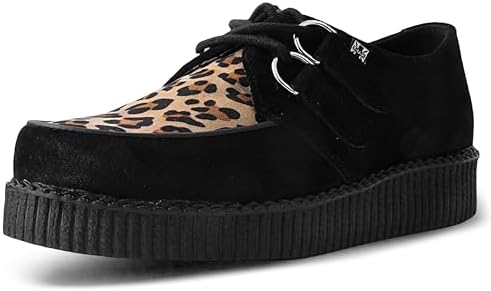 Amazon.com | T.U.K. Black/White Leather Viva Mondo Creepers 