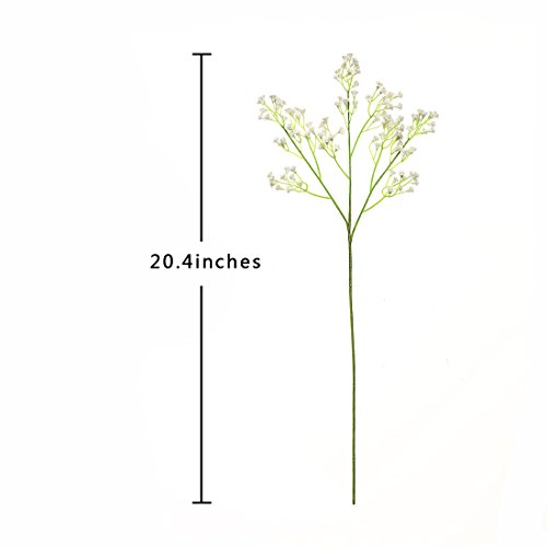 image for JUSTOYOU 5PCS Artificial Babys Breath Flower Fake PU Silica Gypsophila