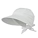 JFH Women's Classic Quintessential Sun Wide Visor Hat in Sold Bold Colors (White)