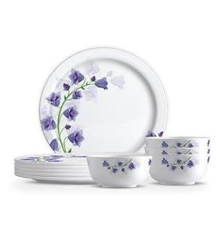 Famacart Round Melamine Dinner Set 18 -Pieces Serving Set