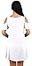 OFEEFAN Women's Cold Shoulder Loose Fit Flowy Style Dress Tshirt Loose Dress White L