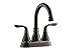Derengge Two-Handle Oil Rubbed Bronze Bathroom Faucet with Pop up Drain,360° Swiwel Spout Bathroom Sink Faucet,045-FS NB