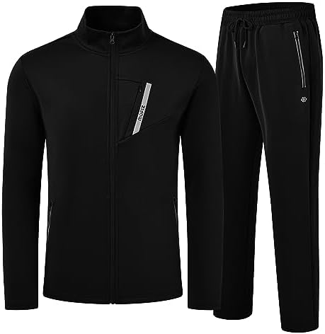 メンズウェア MIW GOLF TRACK JACKET TRACK PANTS black MoFiz Men's Tracksuit Long Sleeve Casual Sports Athletic