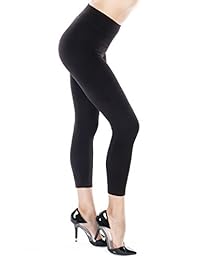 Leggings recortados a la cintura de yoga y spandex Capri no See Thru fabric-yoga