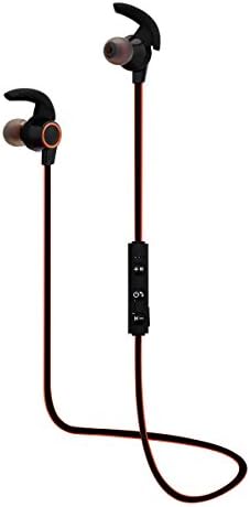 Yigenet Wireless Headphones V4.1 Bluetooth Headsets Hifi Stereo Magnetic Earphones Sweatproof In-Ear Earbuds with Built-In Mic for Workout Sports Running Orange
