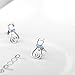 Cat Earrings Sterling Silver Mini Pet Cats Stud Earrings Jewelry Studs Gifts for Women
