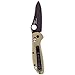 Benchmade - Mini Griptilian 555HG Knife, Sheepsfoot Blade, Plain Edge, Coated Finish, Sand Handle
